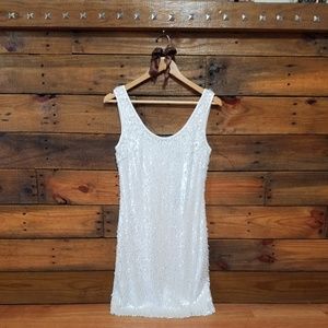 White house black market sequin party mini dress
